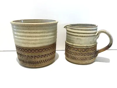 Buy Vintage Broadstairs Studio Pottery Dianne Sanders Jug & Plant Pot / Planter • 20£