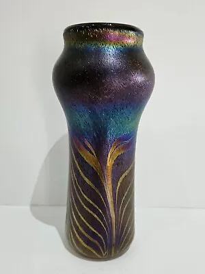 Buy Vintage John Ditchfield Iridescent Glasform Signed Vase 18.5 Cm Circa 1984 • 225£