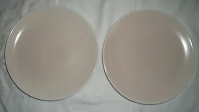 Buy  ONE PAIR POOLE POTTERY TWINTONE MUSHROOM  18 Cm PLATES * 5 PAIRS AVAIL* • 3.50£