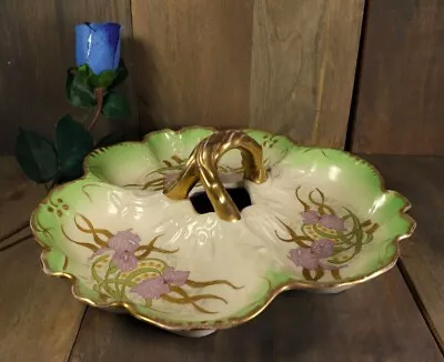 Buy XL Antique French LIMOGES Porcelain Divided Dish Flowers Art Nouveau Platter • 156.83£