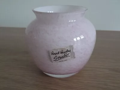 Buy Royal Brierley Studio Glass Vase 3  Tall Pink Discontinued • 4.99£