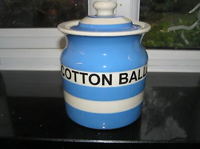 Buy Very Rare T G Green Cornishware Cotton Balls Special Edtn 2007 Cornish Blue Jar • 99.99£