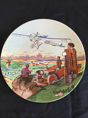 Buy Poole Pottery Plate Watching The Aeroplane - Rare • 19.99£