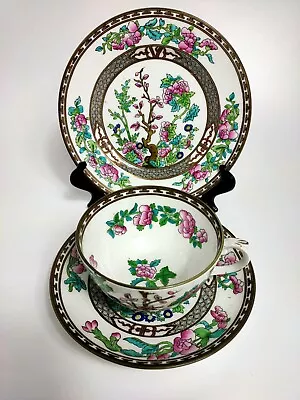 Buy Antique Coalport Cup Saucer And Cake Plate Indian Tree Hand Painted #2 • 15£