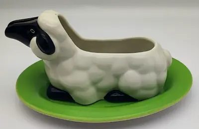 Buy Vintage Carlton Ware Sheep Mint Sauce Boat And Plate,Made In England  • 10.99£