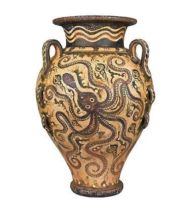 Buy Minoan Vase Ceramic Pottery Painting Octopus Ancient Greek Crete Knossos • 274.32£