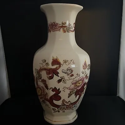 Buy Vintage Large Mason's Mandalay Red Pattern Vase 12  Tall Ironstone  • 60£