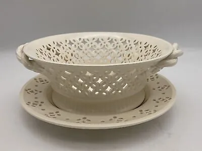 Buy Royal Creamware Originals Fine China Pierced Basket Dish  And Plate • 17.50£