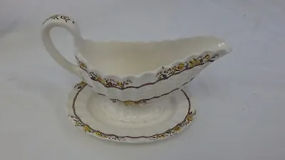 Buy COPELAND SPODE BUTTERCUP Gravy Boat With Attached Underplate Old Mark 2/7873 #2 • 45.42£