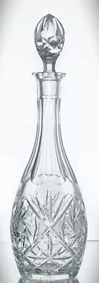 Buy Quality Tall Club Shape Lead Crystal Pinwheel Cut Glass Spirit Decanter - 39cm • 25£
