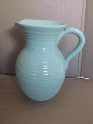 Buy Lovatts Stoneware Ribbed Jug Vase Pale Green 1930s - 1950s Approx 21 Cm High • 23.50£