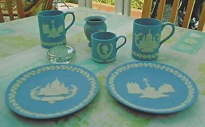 Buy Wedgwood Jasper Ware (blue)Christmas Plates Mug  Royal Jubilee 1977 Paperweight • 6£