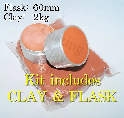 Buy 2kg 60mm KIT Delft Petrobond Style Casting Clay Sand, Rings, Flask, Oil Bonded • 33.92£