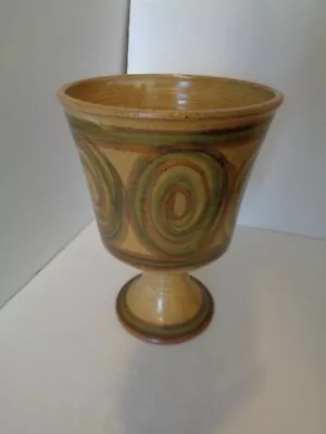Buy Vintage Alvingham Pottery Plant Pot / Vase Signed Swirls Vase • 19.99£