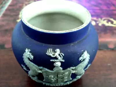 Buy Antique Wedgwood Blue Jasper Tiny Victorian Souvenir Pot With Ipswich Town Crest • 4.99£