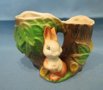 Buy Vintage Withernsea Eastgate Pottery Double Vase - Fauna - Rabbit - 25 • 3.45£