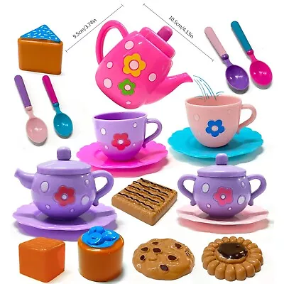Buy New 19pcs Princess Teapot Kids Plastic Tea Toys Set Children Pretend Play Role • 8.95£