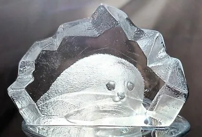 Buy Swedish Seal Pup Paperweight Clear Art Glass Signed Mats Jonasson Scandi 6cm • 3.50£