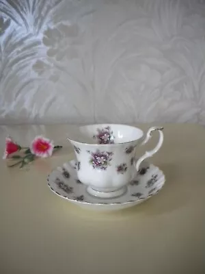 Buy Royal Albert English Bone China 'Sweet Violets' Pattern Tea Cup & Saucer • 2.99£