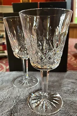 Buy 2 X Waterford Crystal Glass Large Goblet Wine Glasses Lismore 6.75  10oz • 15£