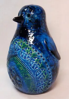 Buy Vtg Mcm Art Pottery Ceramic Italy Bitossi Aldo Londi Rimini Blue *penguin *bird • 187.30£