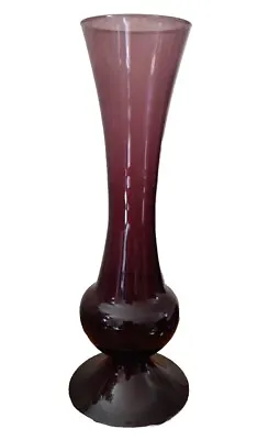 Buy Purple Amethyst Art Glass Vase • 2.99£