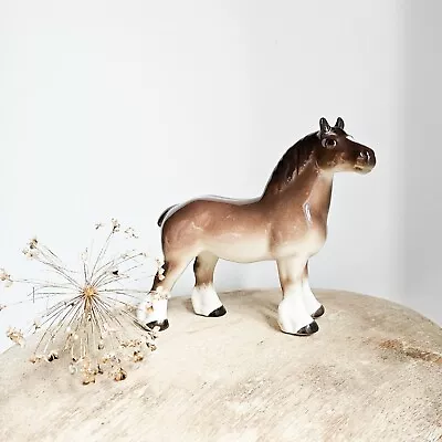 Buy 1970’s Vintage Russia USSR Lomonosov Porcelain Shire Horse Figure Figurine 6 • 44.50£