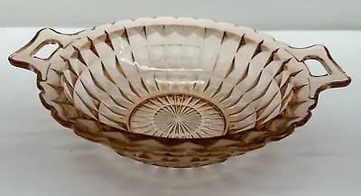 Buy Pink Depression Glass Windsor Pattern Bowl Jeanette Diamond Design 1930's  10.5” • 26.01£