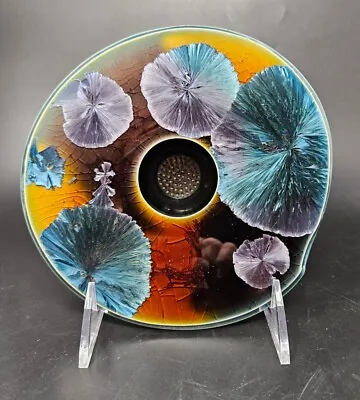 Buy Karen Donleavy Jewel Toned Crystalline Glazed Art Pottery Japanese Ikebana Vase • 30.69£