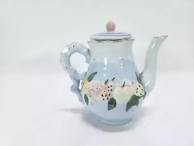 Buy Rare Vintage Ceramic Mini Light Blue Fruity Teapot • 4.99£