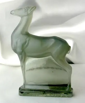Buy Antique 1929  Antilope  Gray Color By R. Lalique Art Glass Sculpture • 639.53£