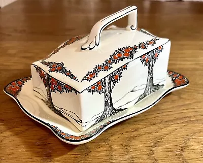 Buy Art Deco Crown Ducal Orange Tree Cheese/butter Dish Superb • 10£