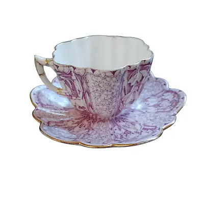 Buy Wileman Foley China Daisy Tea Cup- Saucer & Plate  Purple Snowdrops • 19.99£