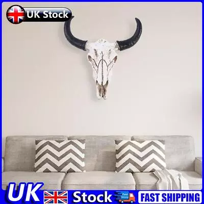 Buy Fashion Wall Decoration Longhorn Cow Skull Head Ornament Nostalgic Nursery Decor • 10.69£
