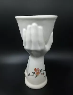 Buy Vintage Hands Vase 1970s Faianta Sighisoara Romanian Hand Painted • 13.75£