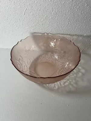 Buy Arcoroc France Rosaline Pattern Pink Glass Bowl, Vintage • 19.19£