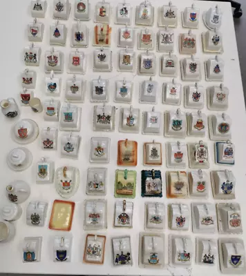 Buy Vintage Miniature Porcelain Souvenir Crested China Collection Approx 84 Pieces • 50£