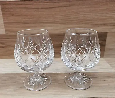 Buy 2 X Edinburgh Crystal Cut Pattern Brandy Glasses - Signed • 24£