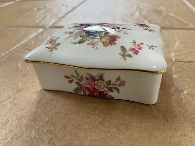 Buy Hammersley Fine Bone China Lidded Trinket Box  Floral Design Signed By F Howard • 10£