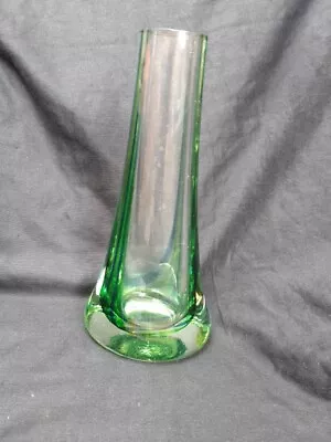 Buy 🏺Vintage Caithness Oban Art Glass Blue/Green Stripe Teardrop Bud Vase 17cm  • 15£