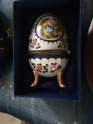 Buy EGG China Hand Painted With LIMOGES With Box Brand New No Tag,BEAUTIFUL • 4.80£