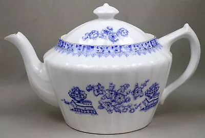 Buy PM MOSCHENDORF China Blue, Flower Pots, Trees, Gold Band TEAPOT & LID 7  Tall • 87.53£