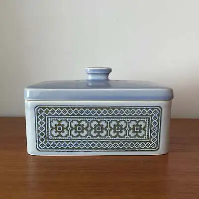 Buy Vintage Hornsea Pottery Butterdish Tapestry Blue And White Pattern • 14.44£