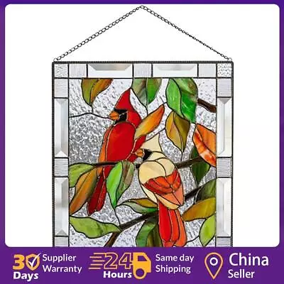 Buy Stained Glass Birds Panel Window Hanger For Garden Outdoor (1) ☘️ • 10.07£