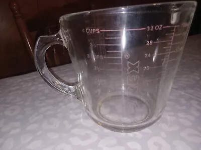 Buy Vintage Pyrex Measuring Cup  4 Cup Size Thick Glass  No Chips Good Condition  • 14.23£