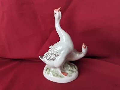 Buy USSR Lomonosov Pottery Porcelain  A Pair Of Geese Toulose Chinese Goose Figurine • 20£