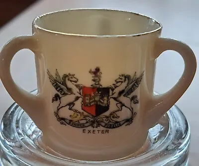 Buy Vintage Crested Ware Souvenir China Miniature Loving Cup With Exeter Crest • 3.99£