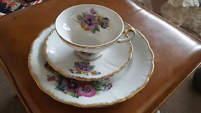 Buy Saji Violets Tea Set Fine Bone China. 3 Pieces. • 15£