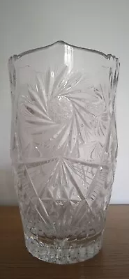 Buy Vintage Sudety Polish Lead Crystal Cut Glass With Star And Pinwheel Motif • 40£