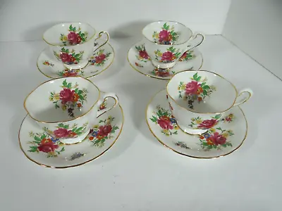 Buy New Chelsea Staffs Cups Saucers Set Of 4 Floral Roses England • 36.22£